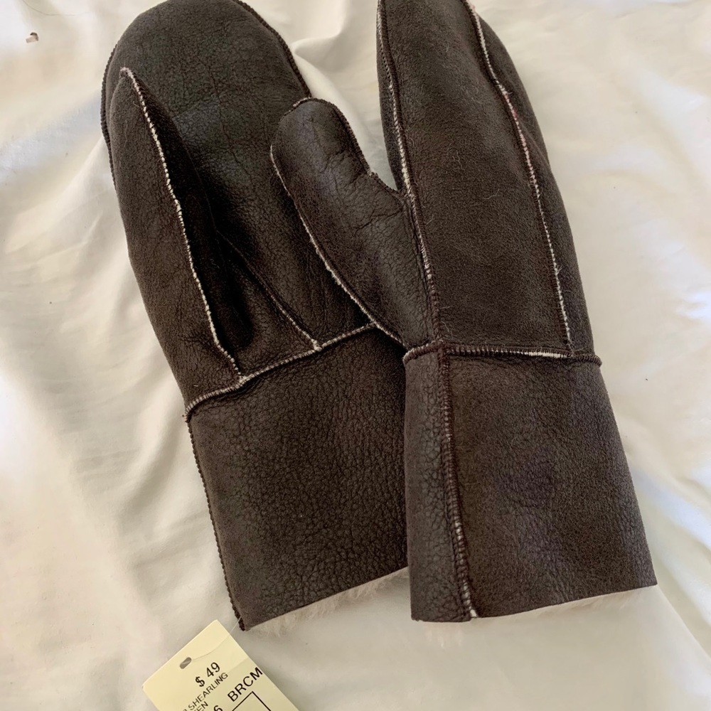 Brand new Shearling mittens